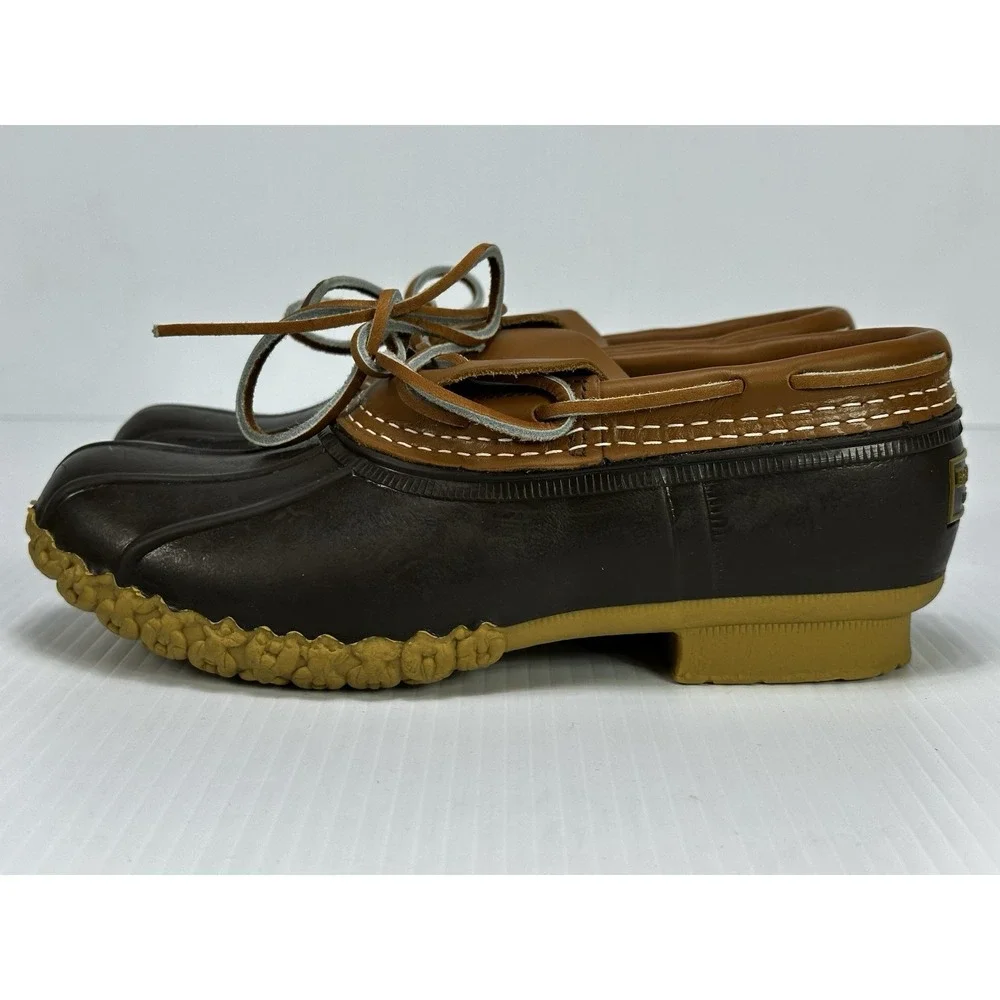 LL BEAN BEAN‎ BOOTS 175067 Women's Rubber Moc Low Duck Boots Size 6M Made In USA